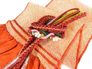 リサイクル 和装小物 帯揚げ帯締めセット 振袖用 総絞り 丸組 豪華 パール飾り付き 金糸